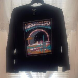 Wrangler XL Black Long Sleeve with Vibrant Desert Graphic